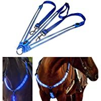 Bweele Arnés LED- arnés LED para el Pecho Arnés para Caballos con luz LED Foco Arnés para Caballos Correa para el Pecho…